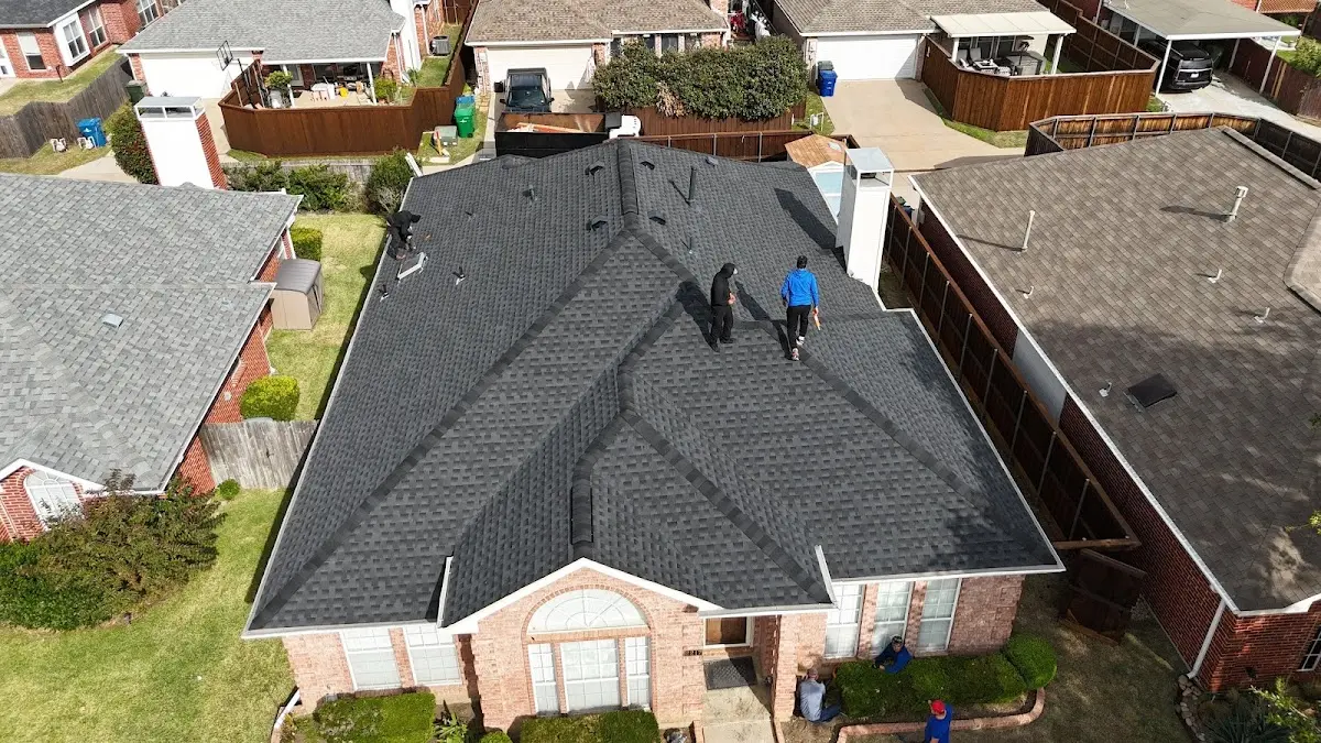 Slate & Tile Roof Repair work in progress on a Willowbrook property